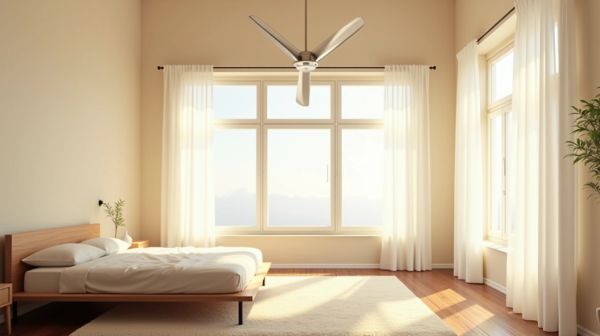Rafraîchissez votre chambre avec un ventilateur de plafond adapté