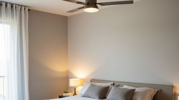 Rafraîchissez votre chambre avec un ventilateur de plafond adapté