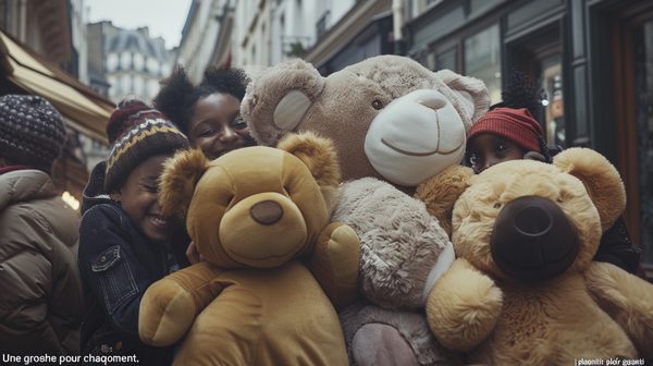 Une grosse peluche pour chaque moment, plaisir garanti